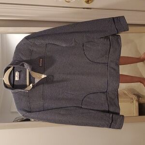 Vineyard Vines Women’s Blue White Stripe Relaxed Shep Shirt Size Medium